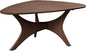 INK+IVY Blaze Triangle Wood Coffee Table Plywood with Wood Veneer Legs, Mid-Century Modern, Easy Assembly, Accent Furniture For Living Room, Minimalist Décor, Brown