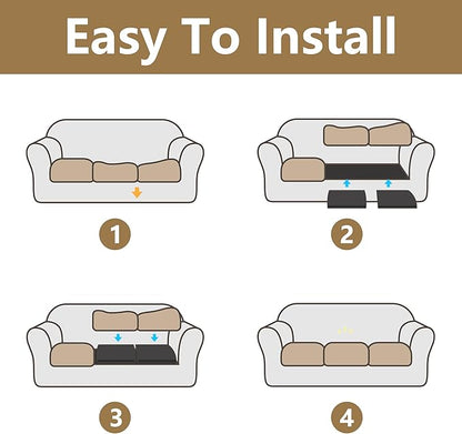 moonoom 22"x22" Couch Cushion Support, Black Sofa Cushion Sagging Repair, Curved High Density Foam Replacement for Furniture Sagging Seat Sectional Loveseat Chair (3 Pcs)