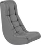 Factory Direct Partners Soft Tufted Floor Rocker - Cushioned Ground Chair for Kids Teens and Adults - Great for Reading, Gaming, Meditating, TV - Coal, 10488-GY