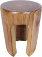 Athaliah Rustic Wood Side Table, 17.75”H Tree Stump End Table, Round Wooden Stool for Living Room, Bedroom, Garden, Patio, Lawn, Home Decor