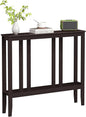 ELYKEN Console Tables for Entryway, 36.2" Long 2 Tier Hallway Table Behind Couch, 7” Narrow Sofa Table for Entrance, Entry, Living Room, Brown