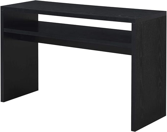 Convenience Concepts Northfield Deluxe Console Hall Table 48" - Modern, Minimalist Narrow Sofa Display Accent With Storage Shelf for Contemporary Living Room, Entryway, or Hallway, Black