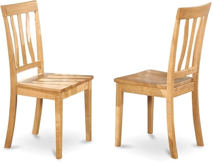 East West Furniture VAAN9-OAK-W 9 Piece Modern Dining Table Set Includes an Oval Wooden Table with Butterfly Leaf and 8 Dining Room Chairs, 40x76 Inch, Oak