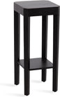 Kate and Laurel Talcott Modern Square Wood Drink Table, 12 x 12 x 28, Black, Transitional Decorative Two-Tier Pedestal Table for Use as Plant Stand Indoors or Living Room Decor Accent