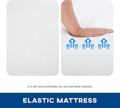 FDW | 14 Inch Full Mattress | Medium Firm | Gel Memory Foam Mattress | White | Bed in a Box, CertiPUR-US Certified | Pressure Relief, Cooling Ventilated Foam | Washable Removable Cover