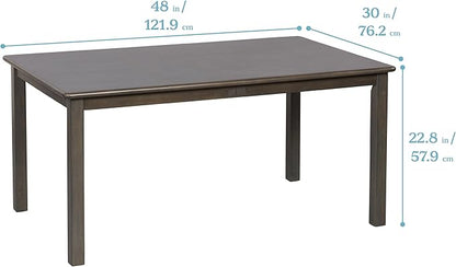 ECR4Kids 30in x 48in Rectangular Hardwood Table with 22in Legs, Kids Furniture, Grey Wash