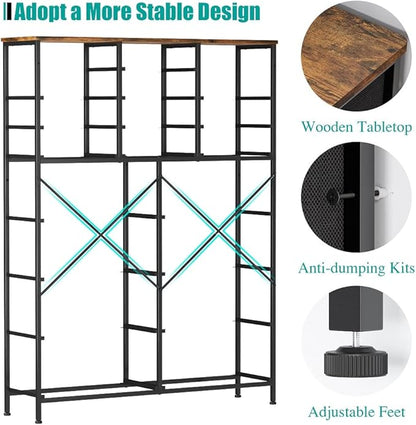 Dresser for Bedroom with 18 Drawers, Tall Fabric Storage Dresser, Chest of Drawers for Closet, Nursery, Bedside, Living Room, Laundry, Entryway, Hallway (Pattern)