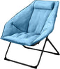 Hexagon Foldable Living Room Chair, Saucer Chair for Adults, Comfy Bedroom Lounge Chair, Moon Chair, Lazy Folding Chair for Dorm Rooms(Chair-Blue)