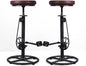Vintage Bar Stools Swivel PU Seat 29-37inch Height Adjustable Extral Tall Bicycle Stool with Bikepedal Kitchen Island Counter Stool Shop Chairs