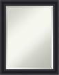 Amanti Art Black Bathroom Mirror for Over Sink, 28x22 Dalat Black Rectangle Vanity Mirror, Medium Traditional Frame, Hangs Horizonally and Vertically, Bathroom Wall Decor, Beveled Edge