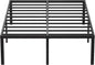 EMODA 20 Inch Tall Full Size Bed Frame with Large Storage Space, Easy Assembly Heavy Duty Metal Platform No Box Spring Needed, Noise Free, Black