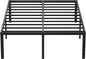 EMODA 20 Inch King Bed Frame No Box Spring Needed, Heavy Duty Tall Metal Platform with Large Storage Space, Noise Free, Easy Assembly, Black