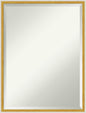 Amanti Art White Bathroom Mirror for Over Sink, 25x19 Paige White Gold Rectangle Vanity Mirror, Medium Modern Contemporary Wood Frame, Hangs Horizonally and Vertically, Bathroom Wall Decor, Beveled