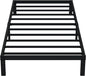 EMODA 10 Inch Twin XL Bed Frames No Box Spring Needed, Heavy Duty XL Twin Metal Platform Bed Frame, Noise Free, Easy Assembly, Black