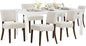 COLAMY 60 Inch Rectangular Kitchen Dining Table for 6, Modern Farmhouse Dining Table Set for 6, Wood Dining Table and Kitchen Dining Chairs for Dining Room, Restaurant, White/Beige