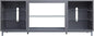 Manhattan Comfort Brighton 60" TV 7 Shelves, Tempered Glass Dividers and Media Wire Management, Modern Free-Standing Entertainment Center for Living Room, Fits up to 56" Television, OneSize, Grey