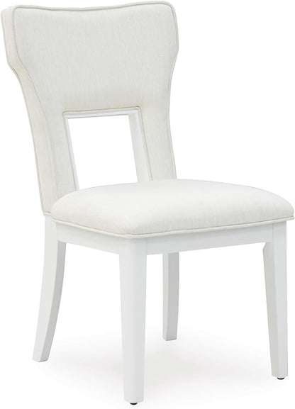 Signature Design by Ashley Chalanna Solid Wood Frame Dining Chair, Set of 2, White