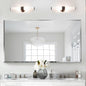 Frameless Beveled Edge Bathroom Mirror 55x30 Inch Rectangle Wall Mirror Explosion Proof and Shatterproof Bathroom Vanity Mirror Wall Mounted Hang Firmly (Horizontal or Vertical)