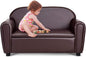 Costzon Kids Couch, 2 in 1 Double Seat Children's Sofa w/Under Seat Storage, PU Leather Surface, Toddler Armrest Chair, Kids Room, Soft Sofa with Storage for Preschool Baby Boys Girls Gifts