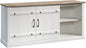 Sauder Miscellaneous Entertainment Farmhouse TV Stand, for TVs up to 70", Soft White Finish