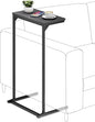 TUTOTAK C Shaped End Table, Tray Table, Small Side Table, 28.7 inch Tall Couch Table, Tv Tray, Sofa Table, Living Room, Bed Room, Black TB01BK071