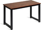 Decoholic 47 Inch Computer Desk, Home & Office PC Laptop Study Writing Table Workstation with Leg Bars, Modern Simple Industrial Style, Rustic Brown