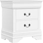 Yaheetech Fully-Assembled Nightstand with Drawers, Classic 2-Drawer Nightstand Large Bedside Table with Storage, Wooden Painted Storage Cabinet for Bedroom, 21.5″L×16″W×24.5″H, White