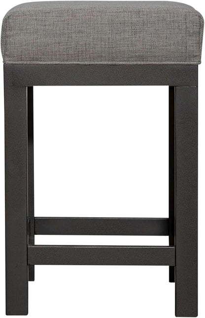Liberty Furniture Industries Tanners Creek Uph Console Stool (3 Piece Set), W19 x D16 x H25, Medium Gray