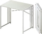 Small Folding Desk 32 inch, No Assembly Required Small Office Desk, Writing Gaming Computer Camping Desk, White