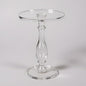 LIKENOW Acrylic End Table,Acrylic Side Table,Modern Nightstand with Clear Small Round Top and Solid Post for Living Room,Bedroom and Lobby 18.9x18.9x23.6High inches