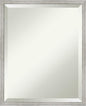 Amanti Art White Bathroom Mirror for Over Sink, 21x17 Shiplap White Narrow Rectangle Vanity Mirror, Small Coastal Wood Frame, Hangs Horizonally and Vertically, Bathroom Wall Decor, Beveled Edge