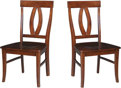International Concepts Cosmo Verona Chairs, Set of 2, Espresso