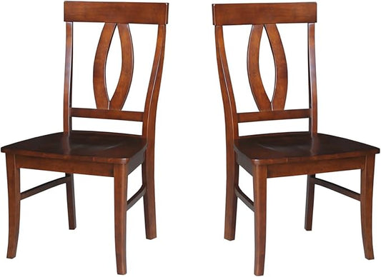 International Concepts Cosmo Verona Chairs, Set of 2, Espresso