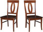 International Concepts Cosmo Verona Chairs, Set of 2, Espresso