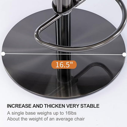 Black Titanium Stainless Steel Bar Stools,Grade Modern Leather Bar Chair with Backrest,Swivel Adjustable Height for Kitchen Counter and Dining Room (Brown Leather-2pcs)