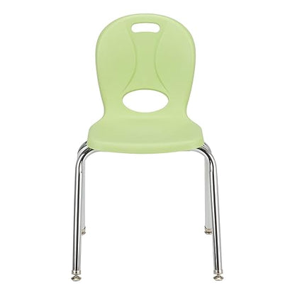 Learniture LNT-116-CSW-GA Learniture Structure Series School Chairs for Classroom, 16" Seat Height, Green Apple, Pack of 4