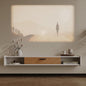 47'' Floating TV Stand,Wall Mounted TV Console,Floating TV Cabinet,Under TV Shelf for Bedroom Living Room(White)