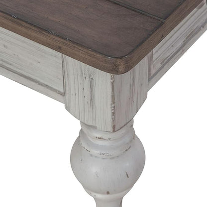 Liberty Furniture River Place Living Room End Table - Riverstone White & Tobacco