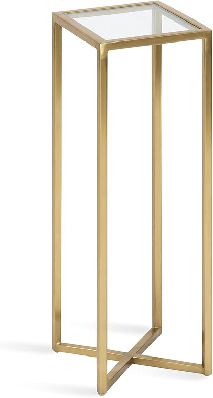 Kate and Laurel Jaspur Modern Drink Table, Gold, Decorative Glam Accent Table for Display and Storage