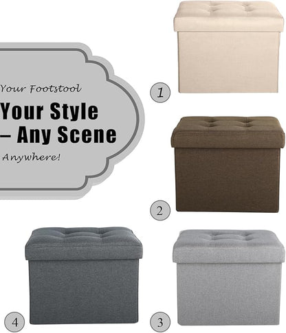 Ottoman Storage Ottoman Foot Rest Stool Foldable Bench with Storage Student Dormitory Bedroom and Entryway 16 X 12 X 12