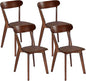 DELAVIN Soild Wood Dining Chairs Set of 4, Oak Wood Kitchen Chairs, Dining Room Chairs, Walnut
