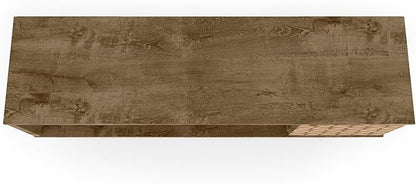 Manhattan Comfort Liberty Mid Century Modern TV Stand for Televisions up to 50 Inches, Bedroom and Living Room Entertainment Center with Storage, Shelves, and Cabinet, 53" Wide, Brown/3d Print