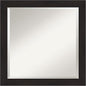 Amanti Art Brown Wall Mirror 24x24 Furniture Espresso Narrow Square Bathroom Mirror for Wall Decor Living Room, Medium Casual Frame, Hangs Horizonally and Vertically, Bathroom Decor, Beveled Edge
