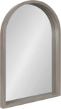 Kate and Laurel Hutton Farmhouse Wood Arched Mirror; 20 x 30; Gray; Decorative Modern Large Arch Mirror with Deep Profile and Graywash Finish for Wall