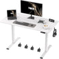 Ywin Electric Height Adjustable Standing Desk, 55 x 24 inches Sit Stand Desk with Wheels, Ergonomic Stand Up Desk for Home Office