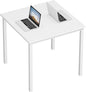 Need Small Square Dining Table- 31-1/2'' Sturdy and Heavy Duty Writing Desk for Small Spaces and Writing Table Desk Breakroom Table, White Color