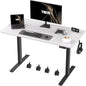 Ywin Electric Height Adjustable Standing Desk with Wheels, 63 x 24 inches Ergonomic Stand Up Desk for Home Office