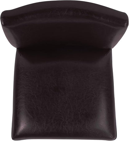 HomePop Home Decor | Classic Counter Height Bar Stools | 29 Inch Bar Stools | Decorative Home Furniture (Dark Brown Faux Leather) Single Pack