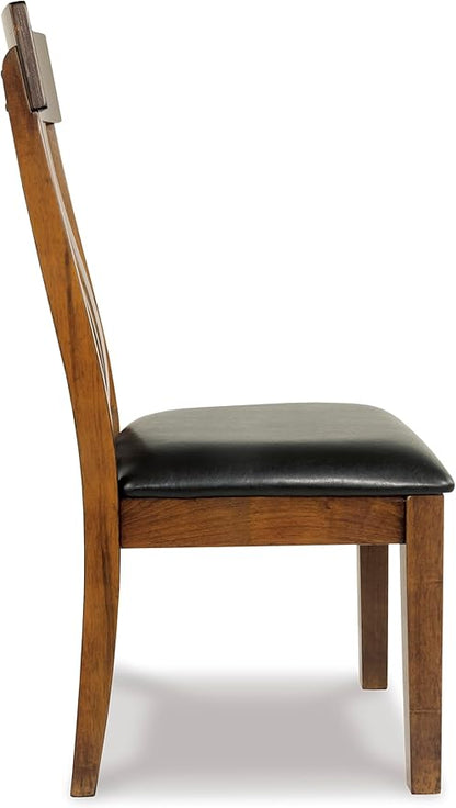 Signature Design by Ashley Ralene Rake Back 19" Dining Room Chair 2 Count, Medium Brown