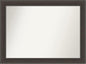 Amanti Art Brown Bathroom Mirror for Over Sink, 33x44 Shipwreck Greywash Rectangle Vanity Mirror, X-Large Traditional Frame, Hangs Horizonally and Vertically, Bathroom Wall Decor, Non-Beveled Edge